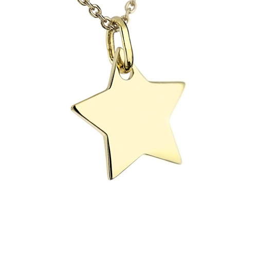 Pendentif médaille étoile plaqué or